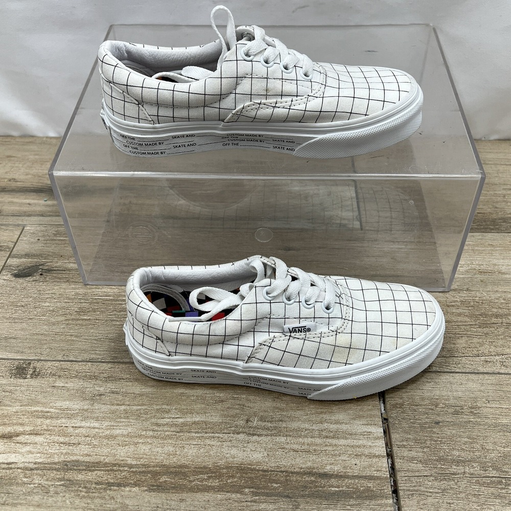 Vans  Era U-Color Checkerboard White Shoes  Kids Size 1